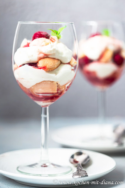 Löffelbiskuit-Mascarpone-Schichtdessert im Glas - Kochen mit Diana